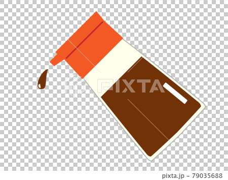 醤油やソースをイメージした調味料のイラスト 醤油やソースをイメージした調味料のイラスト 79035688