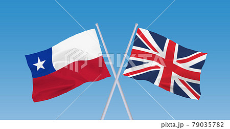 イギリスとチリ共和国の国旗