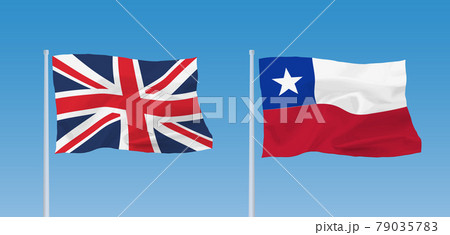 イギリスとチリ共和国の国旗