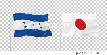 Flags of Japan and Honduras 79038110