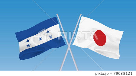 日本とホンジュラスの国旗