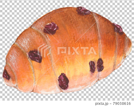 Hand-painted food and drink menu raisin rolls 79038616