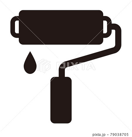 シンプルなローラーのアイコン/白背景 79038705