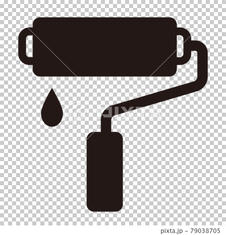 シンプルなローラーのアイコン/白背景 79038705