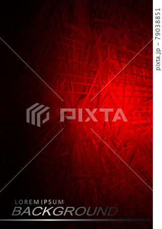 Textured illustration of a red shade, abstract bright sharp shapes chaotically drawn 79038851