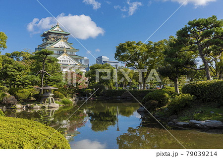 青空の大阪城 大阪 青空の大阪城 大阪 79039214