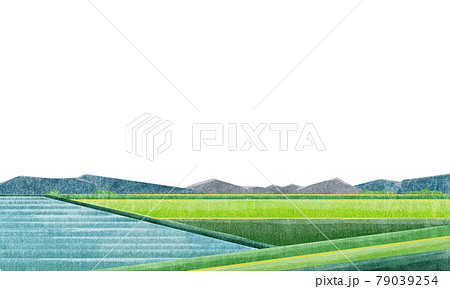 田園風景水彩風手書きイラスト 79039254
