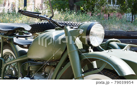 Details of a military motorcycle Details of a military motorcycle 79039954