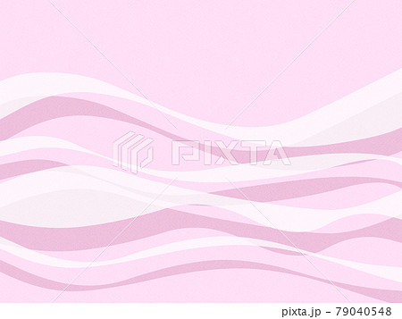 ピンクの背景に白いリボンまたは帯とその影のイラスト素材