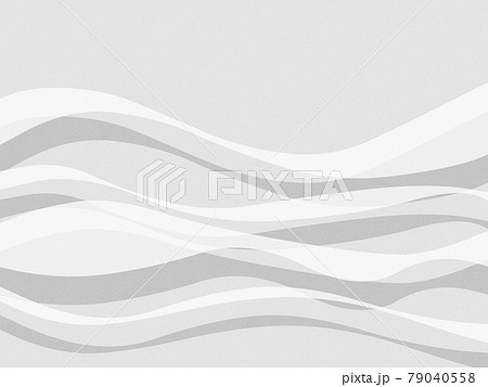 グレーの背景に白いリボンまたは帯とその影のイラスト素材