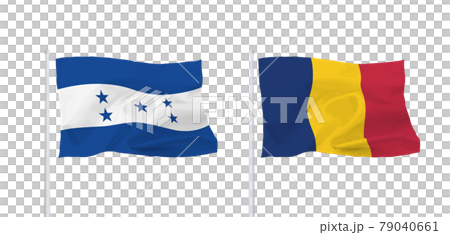 ルーマニアとホンジュラスの国旗 ルーマニアとホンジュラスの国旗 79040661