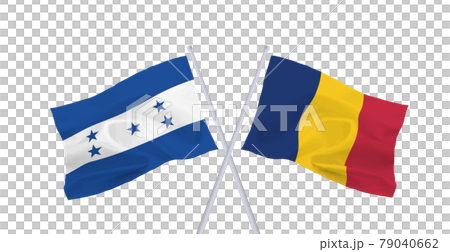 ルーマニアとホンジュラスの国旗 79040662