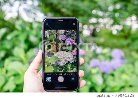 スマホで写真を撮る 79041228