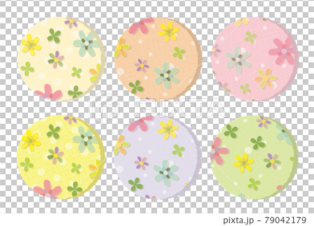 フェルト風花のパターン柄の素材  79042179