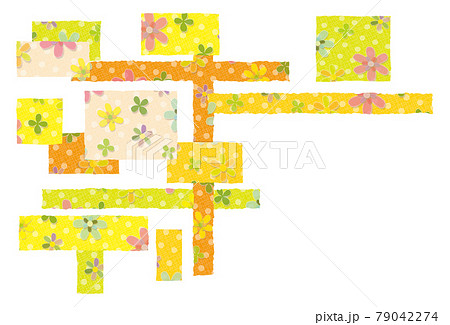 フェルト風花のパターン柄の素材  79042274