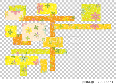 フェルト風花のパターン柄の素材  79042274