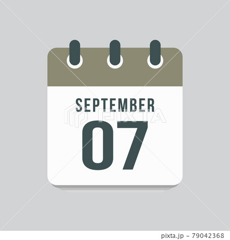 Icon day date 7 September, template calendar page 79042368