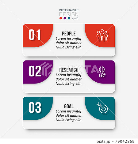 Business concept infographic template with workflow. 79042869