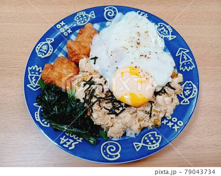 ワンプレートの家庭のお昼ご飯 79043734