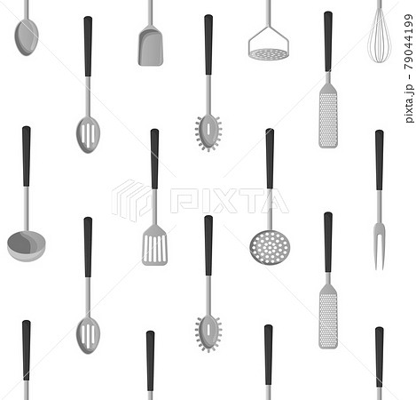 illustration of kitchen tools, ware, accessories 79044199