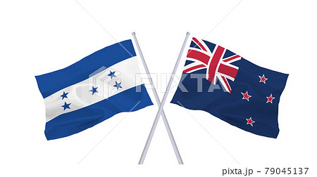 ニュージーランドとホンジュラスの国旗 79045137
