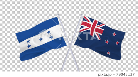 ニュージーランドとホンジュラスの国旗 79045137