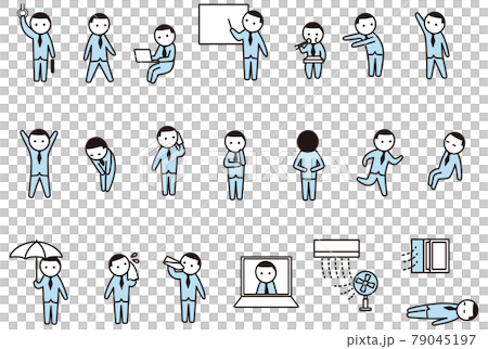 上班族_picto_illustration_simple 上班族_picto_illustration_simple 79045197