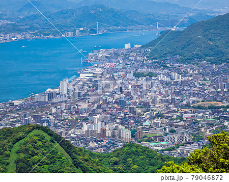 企救自然歩道より関門海峡を望む 79046872
