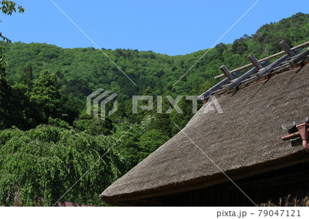 美山　かやぶきの里　田園風景　【京都府】 79047121