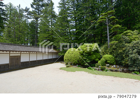 高野山金剛峯寺　主殿から中庭を望む　和歌山県高野町 79047279