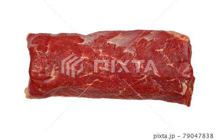 Raw lamb meat fillet steak isolated on white Raw lamb meat fillet steak isolated on white 79047838