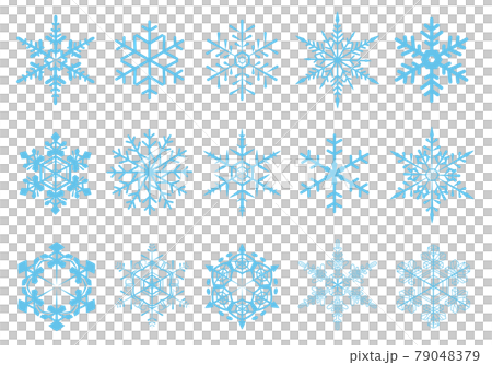 雪の結晶のベクターイラストアイコンセット 79048379