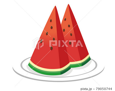 スイカ 夏の風物詩 アイコン イラスト素材のイラスト素材