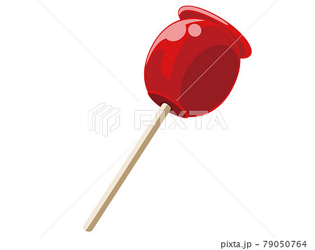 りんご飴 夏の風物詩アイコン イラスト素材のイラスト素材
