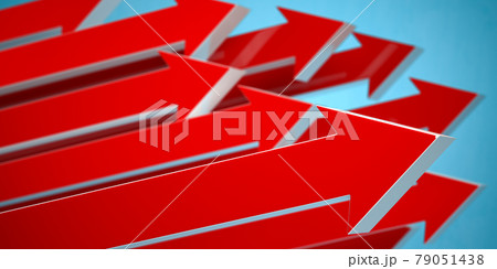 Up red arrows on blue background. Abstract business growth concept. Up red arrows on blue background. Abstract business growth concept. 79051438