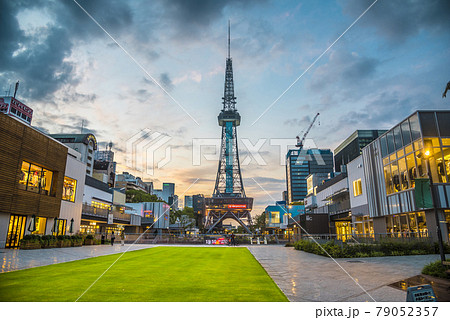 《愛知県》名古屋都市風景　栄　久屋大通公園の夕景 79052357