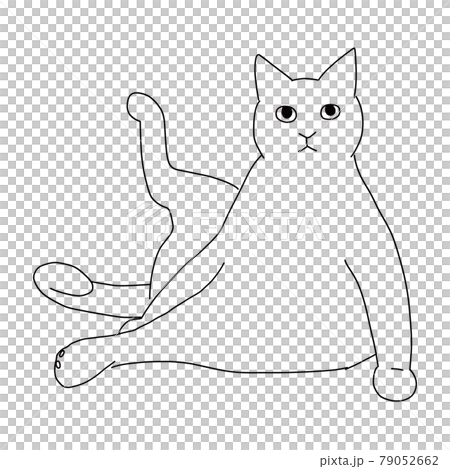 貓在瑜伽姿勢中的線描插圖 貓在瑜伽姿勢中的線描插圖 79052662