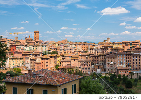 イタリア シエーナの丘から見える旧市街 イタリア シエーナの丘から見える旧市街 79052817