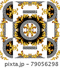 Baroque with greek vector pattern  79056298
