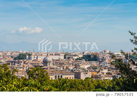 Panoramic view of Rome seen from the Promenade of the Janiculum 79057535