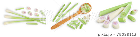 Fresh Lemongrass isolated on white background, Set or collection Fresh Lemongrass isolated on white background, Set or collection 79058112