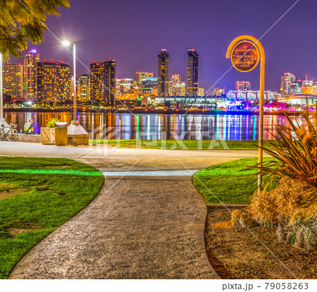 Walk path in Coronado island by night Walk path in Coronado island by night 79058263