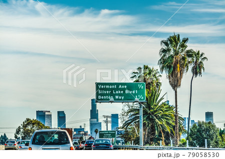 Traffic on the freeway 79058530