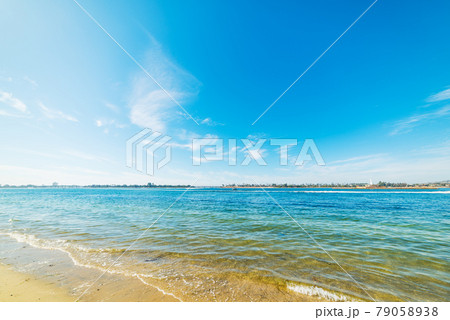 Blue sea in Mission Bay 79058938