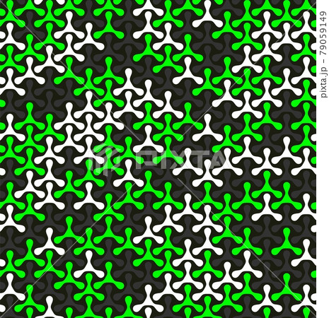 Modern seamless pattern of colored triplex geometric shape on dark 79059149