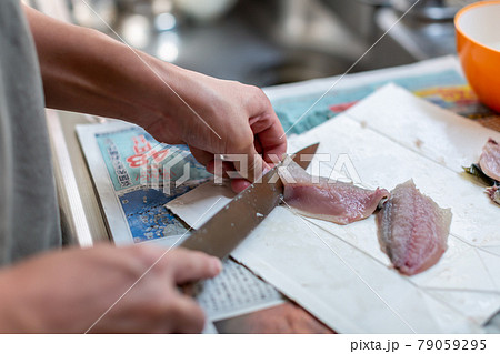 魚料理 下ごしらえ さばく 魚料理 下ごしらえ さばく 79059295