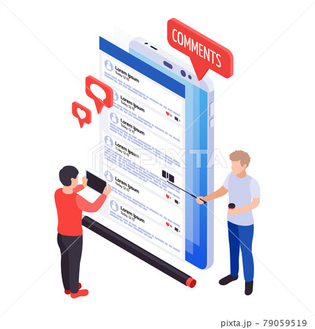 Isometric Blogging Icon 79059519