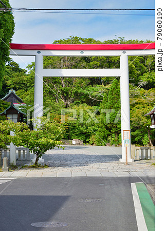 鎌倉宮の美しい鳥居（神奈川県鎌倉市） 79060190