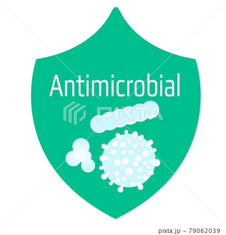 Antimicrobial shield vector icon virus protection concept 79062039