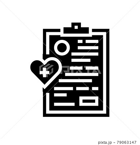 elderly human medical card glyph icon vector illustration 79063147